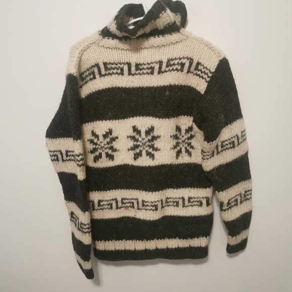 COMPANY OF ADVENTURERS | Cowichan style alpaca wool zip sweater size M - Picture 4 of 6